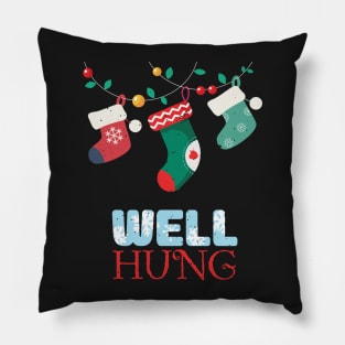 Well Hung Christmas Stockings Pillow