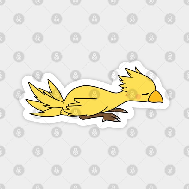 Sleeping chocobo Magnet by ballooonfish