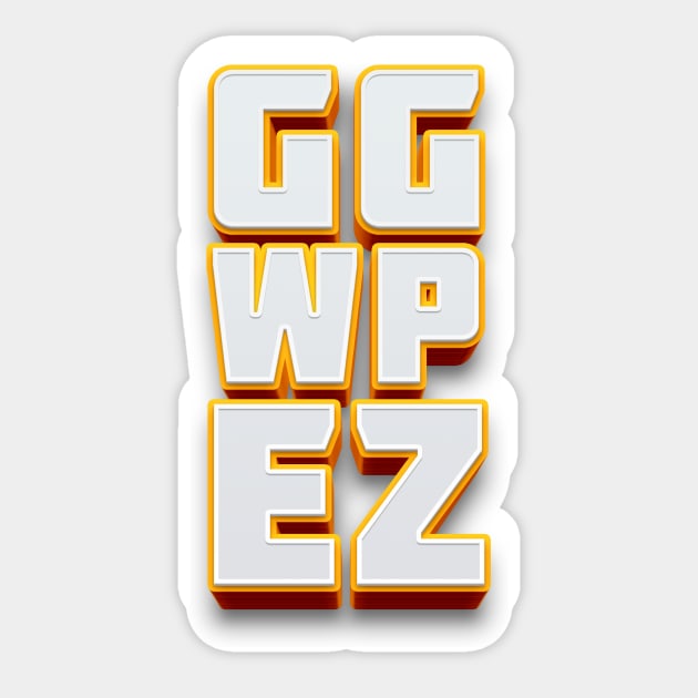 #ggwp - online gaming shortcuts Sticker