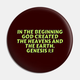 Bible Verse Genesis 1:1 Pin