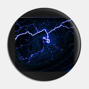 Neon Lightning Strike Pin