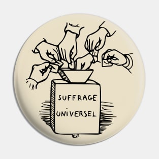 Universal Suffrage - Felix Vallotton - Suffrage Universel Voting 1902 Woodcut Pin