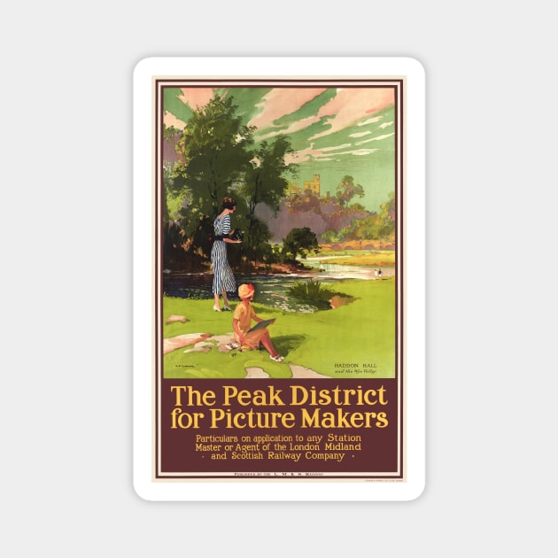 The peak district for picture makers Vintage Poster 1920s Magnet by vintagetreasure