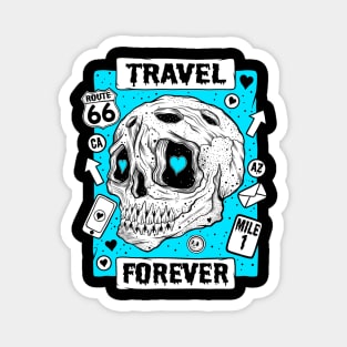 Skull Travel Forever Magnet