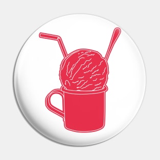 retro ice cream in red tin cup Pin