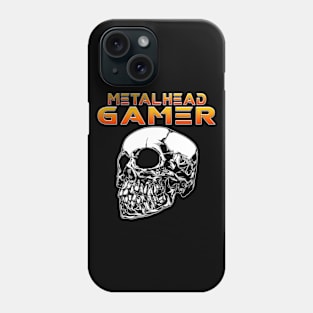 Metalhead Gamer Quarter Skull Orange Phone Case