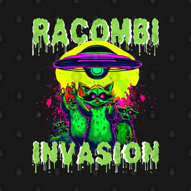 Racombi Invasion Zombie Raccoon Alien Invasion Ufo by Outrageous Flavors