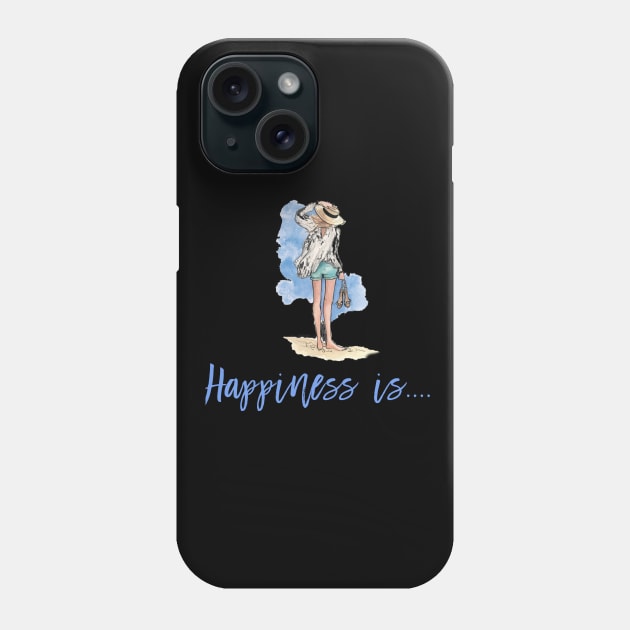 Girly Happiness is on the beach cute T shirt Phone Case by nounejm