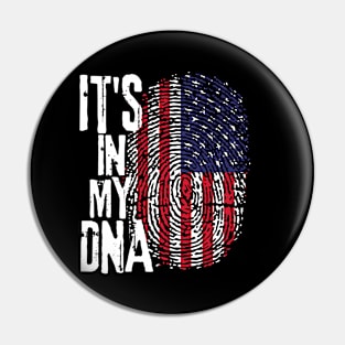 It's in my dna vintage usa fingerprint Pin