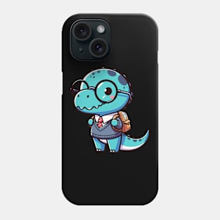 Kawaii Tyarannosaurus Go To School Phone Case