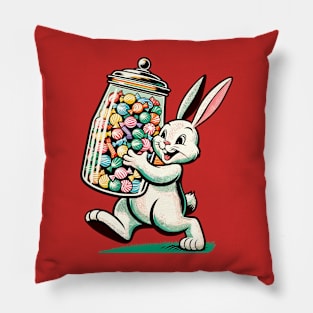 Cute bunny carrying candies Pillow