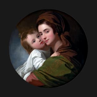 Mother and child hugging, painting by Benjamin West T-Shirt