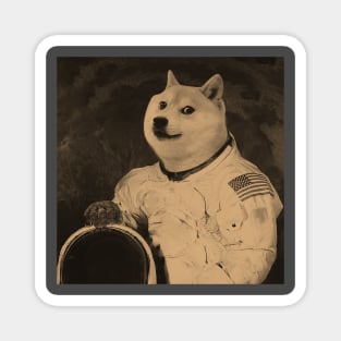 Doge To The Moon Funny Doge NASA Astronaut Magnet