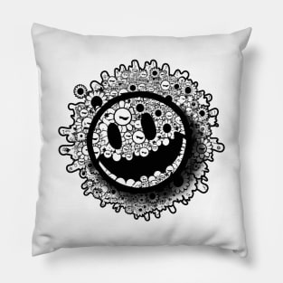 Acid Smiley Outline Pillow