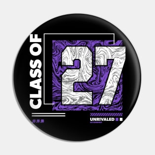 Class of 2027 Urban Streetwear // Graduation Class of '27 Purple Pin