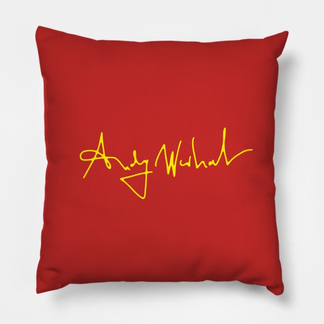 Signed by Warhol Pillow by MondoWarhola
