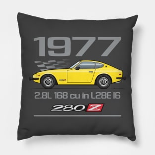 Sunburst yellow 77 280Z Pillow