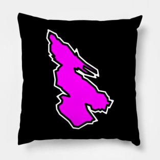 Salt Spring Island Simple Silhouette in Pink Magenta - Bold and Bright - Salt Spring Island Pillow