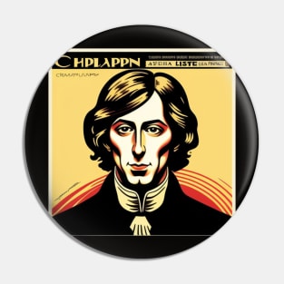 Pop Art Chopin Vinyl Record Album Pin