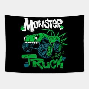 monster truck  illustration Tapestry