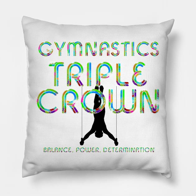 Gymnastics Triple Crown (M) Pillow by teepossible