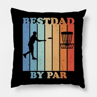 Best Dad By Par Vintage Father's Day Disc Golf Pillow