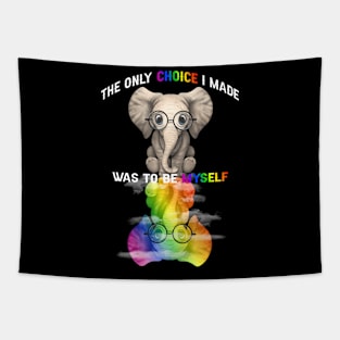 The Only Choice I Made Was To Be Myself Lgbt Elephant Tapestry