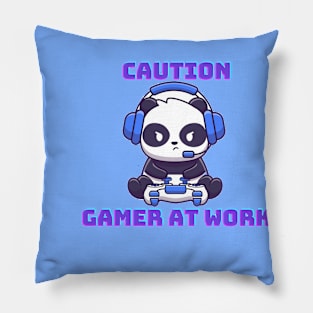 Gamer at work Pillow