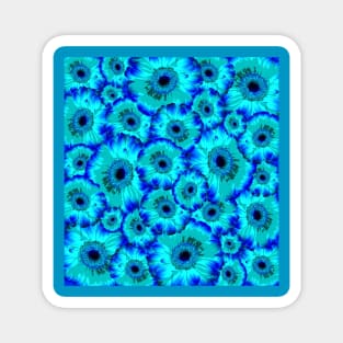 Blue floral pattern Magnet