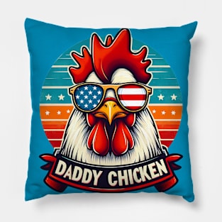 Father's day daddy chicken for kids men women Pillow