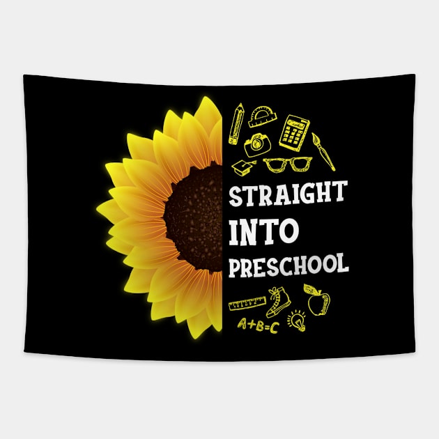 Straight into Preschool Back To School Sunflower Tapestry by hardyhtud