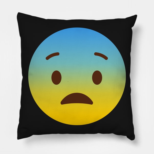 Emoji Depressed Tired Sad Face Pillow by andytruong