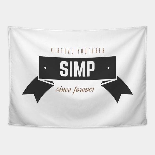 Virtual youtuber simp logo retro Tapestry by Oricca