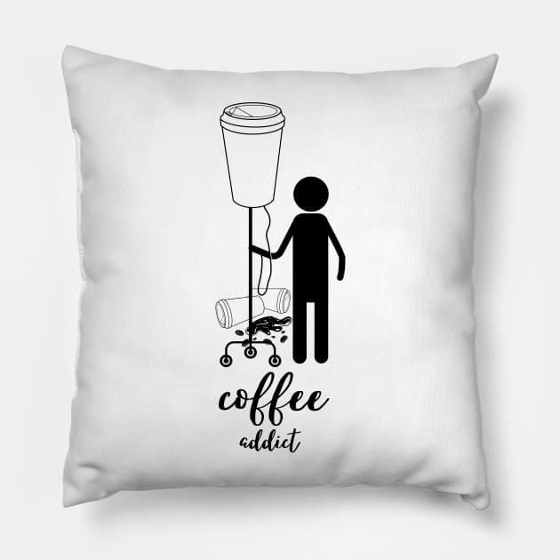 coffee addict Pillow by lmdesignco