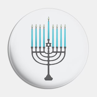 Menorah Chanukiah Jewish Holiday of Hanukkah Pin