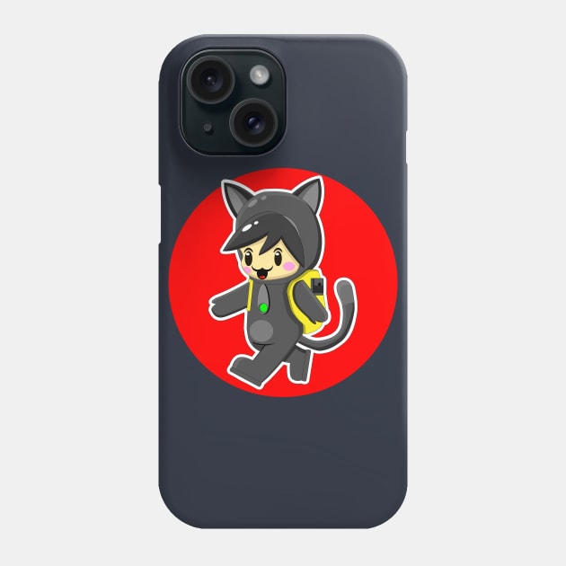 cute and funny cat character cartoon Phone Case by wari93