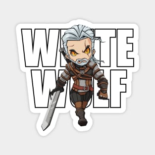 Geralt White Wolf Magnet