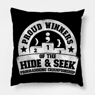 Winners Hide & Seek Programming Championship Gift Pillow