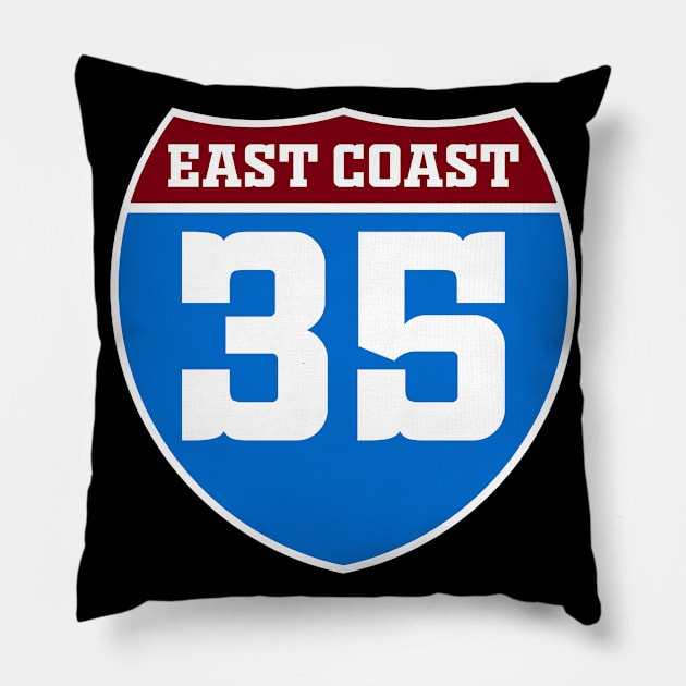 HIGHWAY 35 EAST COAST 2020 Pillow by SmartLegion