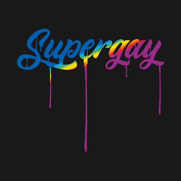 SuperGay branded (Rainbow logo Drip) by SuperGay Clothing