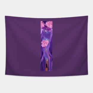 Girl on Path to the Stars Tapestry