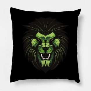 Green Lion Pillow