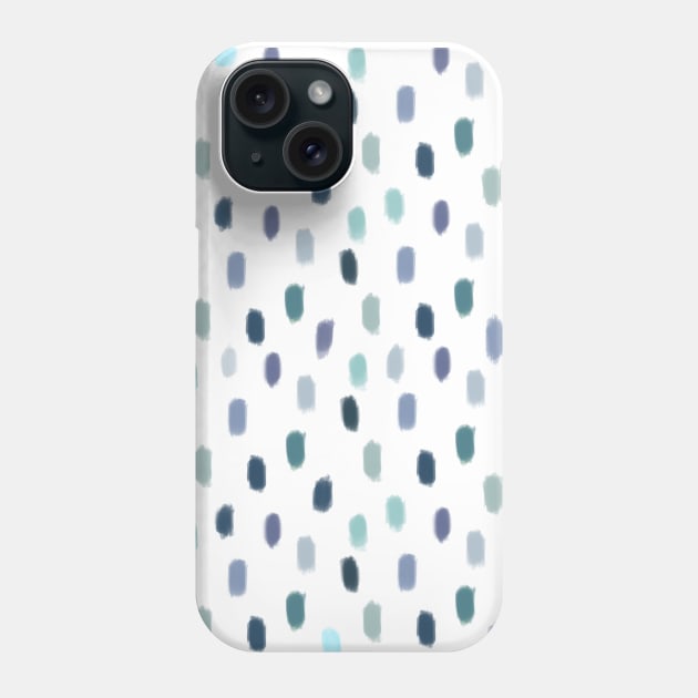 Blue Cute Paint Pattern Phone Case by Trippycollage