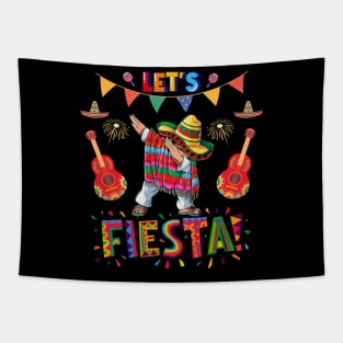 Let's Fiesta Dabbing Cinco De Mayo Boy Men Kid Mexican Party T-Shirt Tapestry
