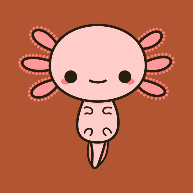 Kawaii axolotl by peppermintpopuk