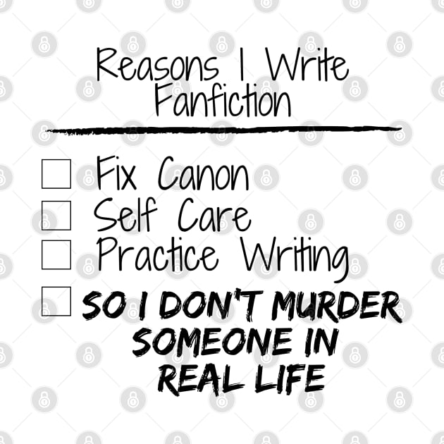 Reasons I Write Fanfiction by Geeky Girl Experience 