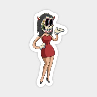 Lady Skull Fiesta Magnet