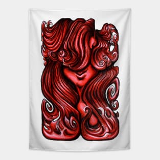 Luscious Locks - Cherry Tomato Red Tapestry