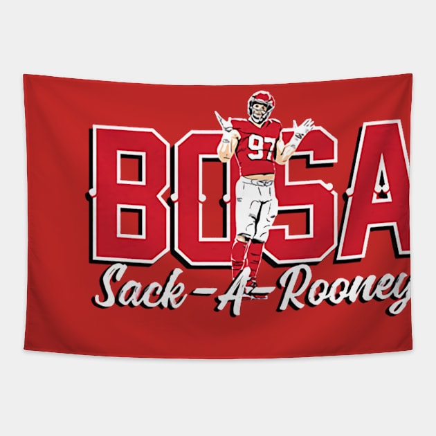 Nick Bosa Sack-A-Rooney Tapestry by Chunta_Design