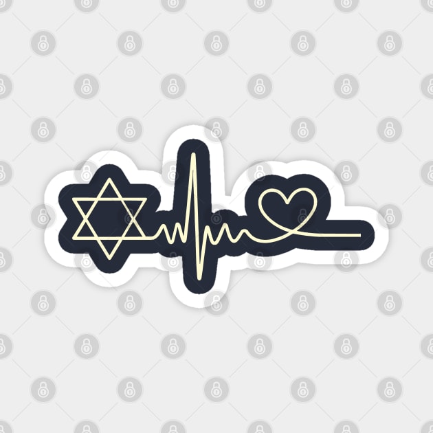 Heartbeat Star of David Magnet by Thank HaShem